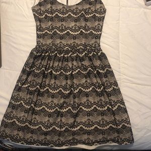 Lacy Black and Tan dress